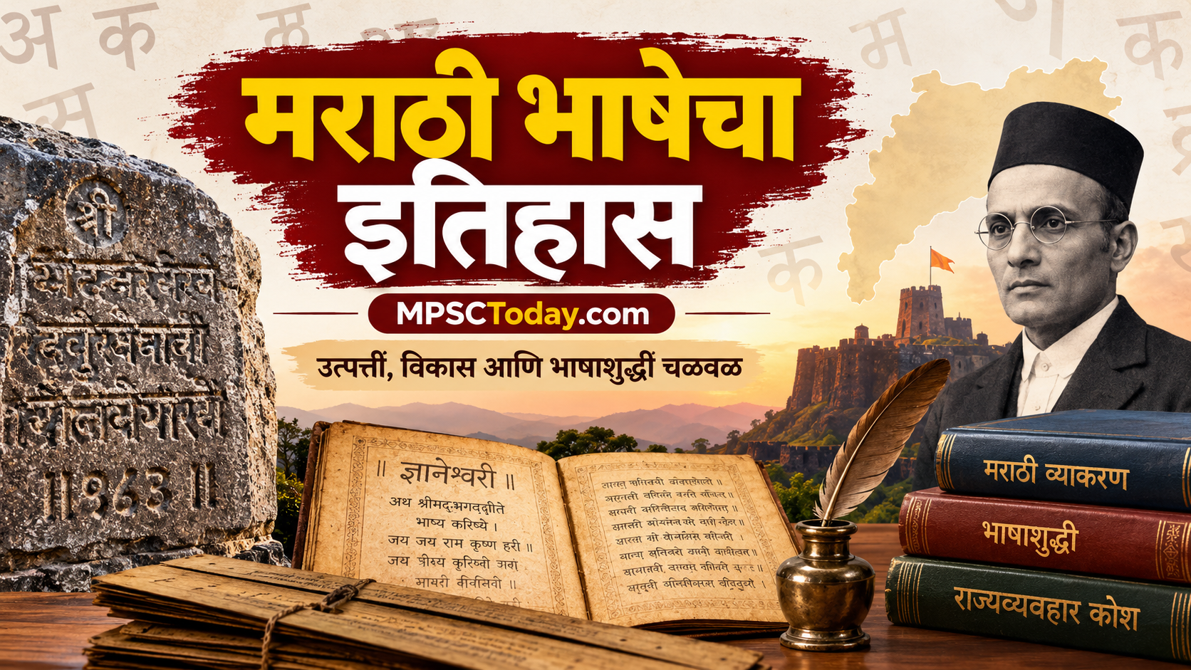 मराठी भाषेचा इतिहास व उत्पत्ती | MPSC मराठी व्याकरण