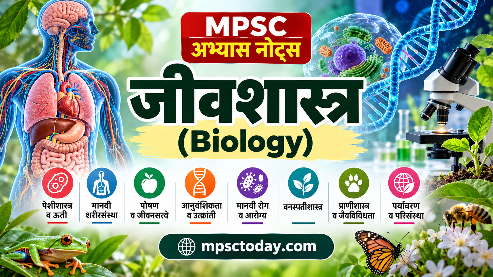 जीवशास्त्र (Biology) – MPSC अभ्यास नोट्स