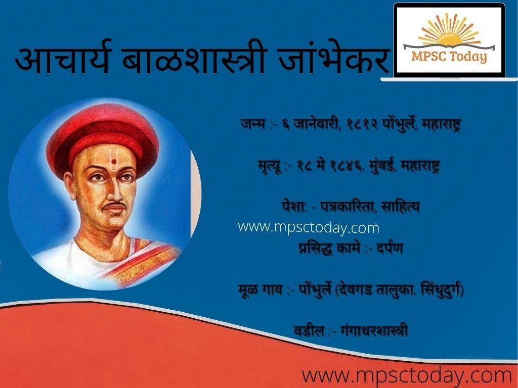 आचार्य बाळशास्त्री जांभेकर