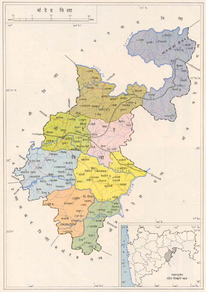 नांदेड जिल्हा नकाशा