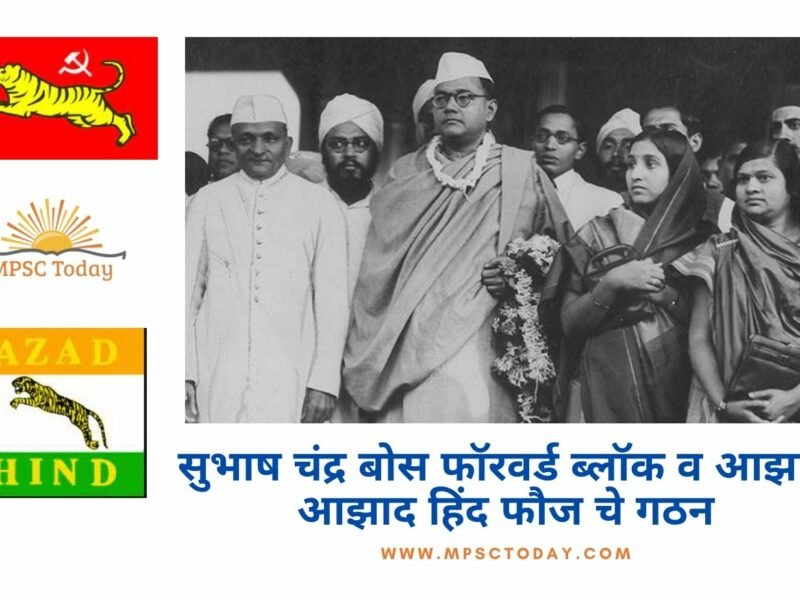 सुभाष चंद्र बोस फॉरवर्ड ब्लॉक व आझाद आझाद हिंद फौज चे गठन