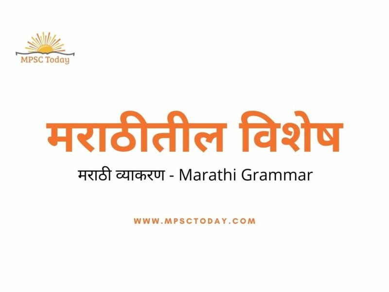 मराठीतील विशेष - मराठी व्याकरण - Marathi Grammar