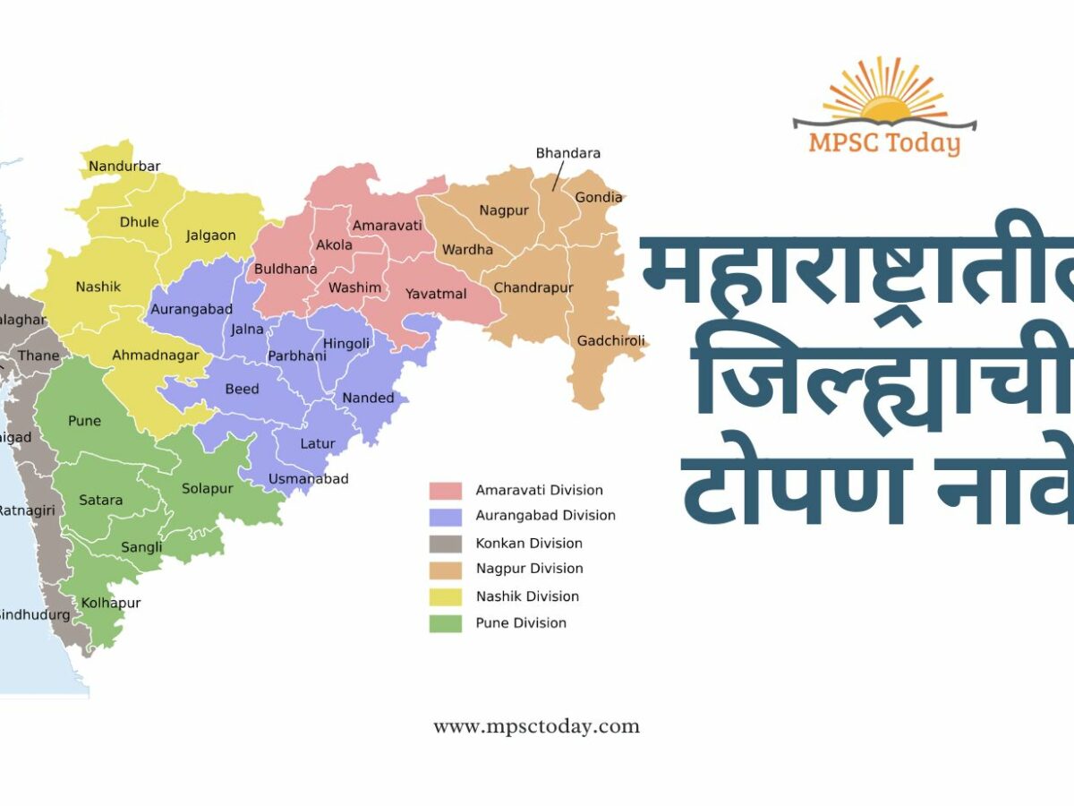 महाराष्ट्रातील जिल्ह्याची टोपण नावे