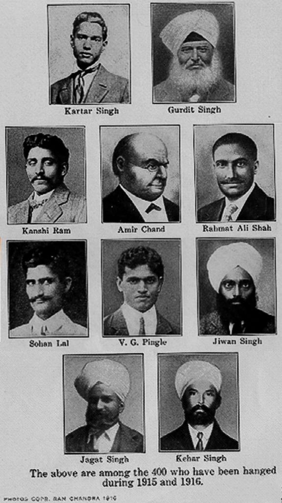 गदर पार्टीच्या नायकांचे पोस्टर, 1916