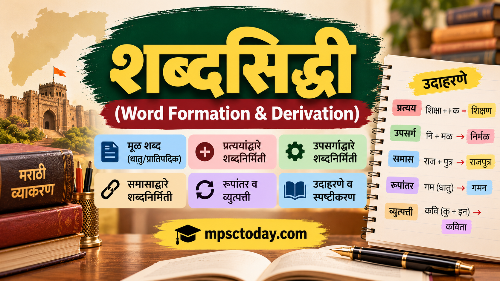 शब्दसिद्धी (Word Formation & Derivation) – MPSC विशेष संपूर्ण अभ्यासक्रम