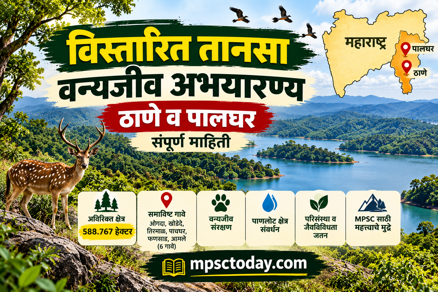 विस्तारित तानसा वन्यजीव अभयारण्य – ठाणे व पालघर
