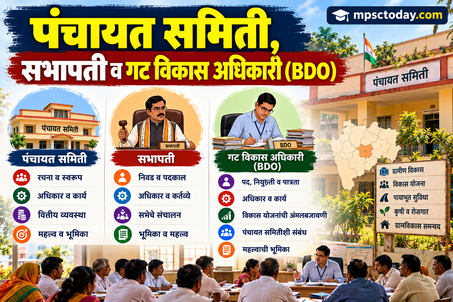 पंचायत समिती, सभापती व गट विकास अधिकारी (BDO): संपूर्ण अभ्यास