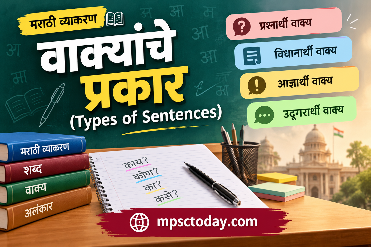 वाक्यांचे प्रकार (Types of Sentences) – MPSC विशेष संपूर्ण अभ्यासक्रम