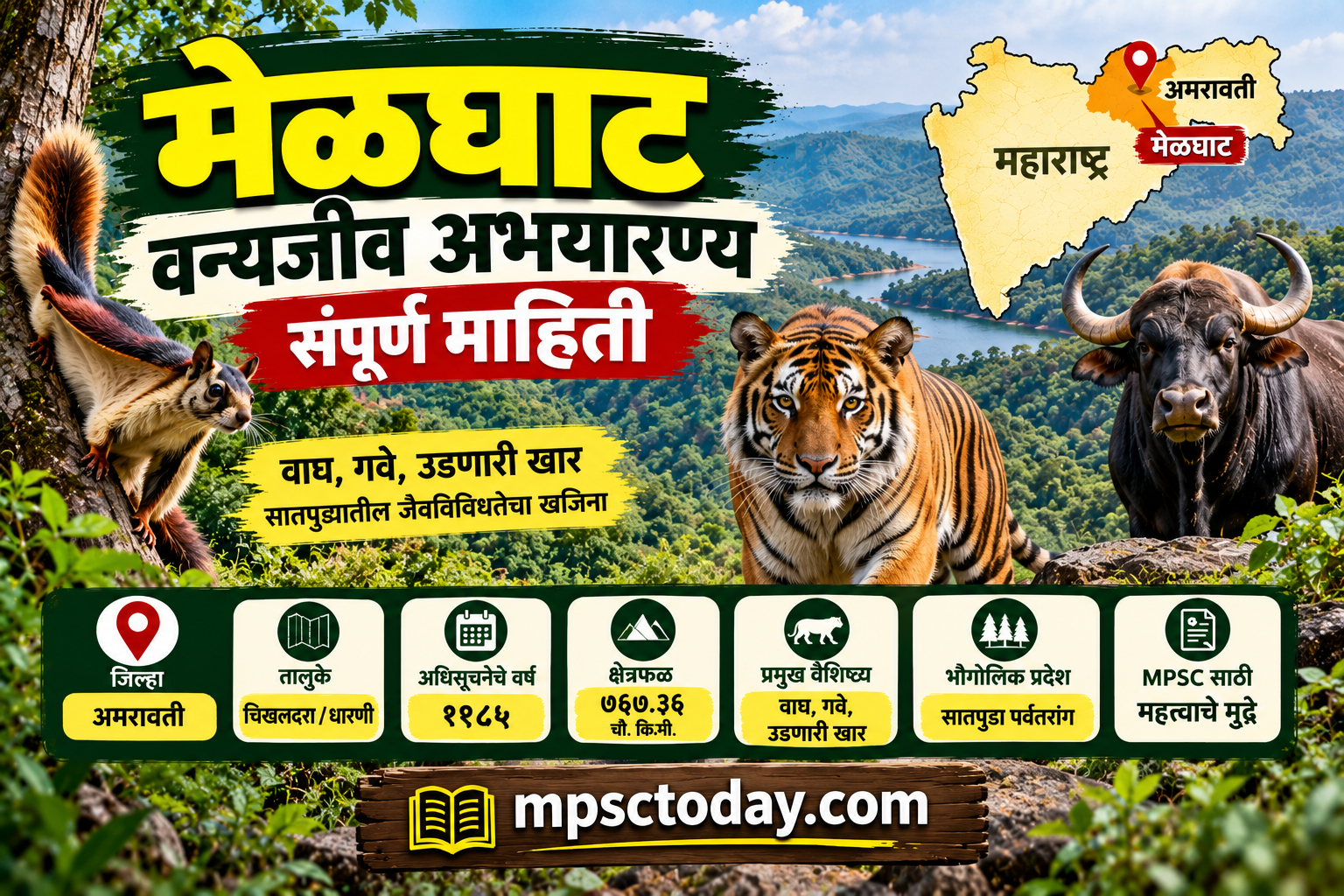 मेळघाट वन्यजीव अभयारण्य – संपूर्ण माहिती