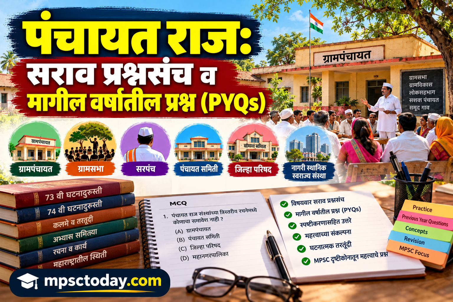 पंचायत राज: सराव प्रश्नसंच व मागील वर्षांतील प्रश्न (PYQs)