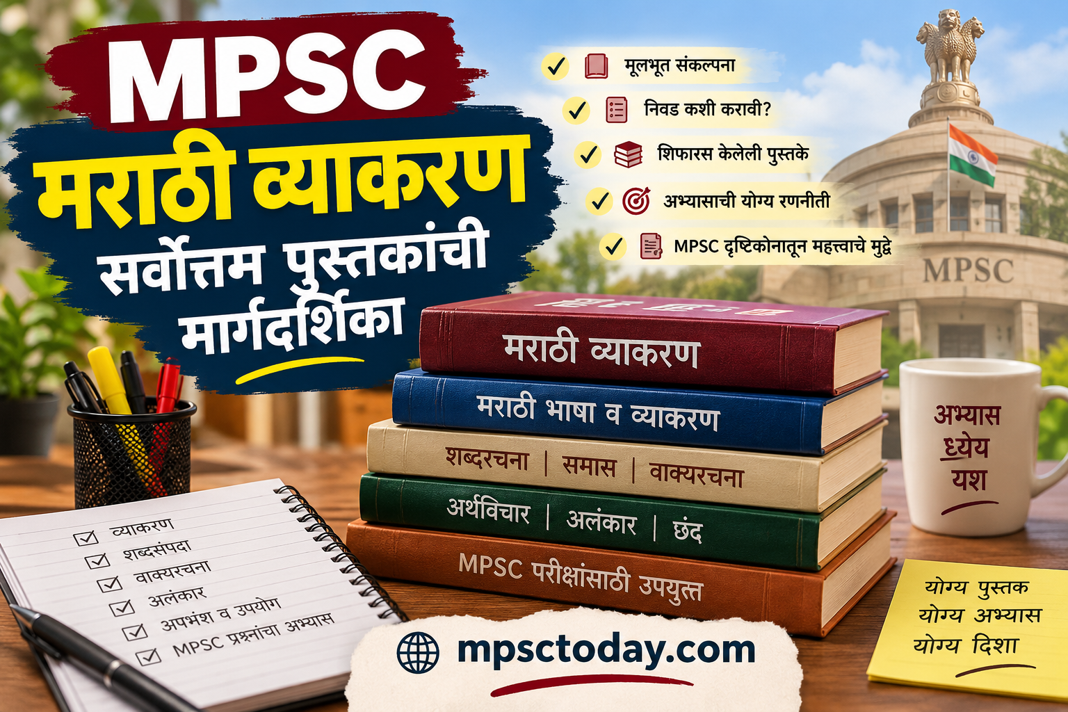 MPSC मराठी व्याकरण : सर्वोत्तम पुस्तकांची मार्गदर्शिका (Recommended Booklist & Strategy)