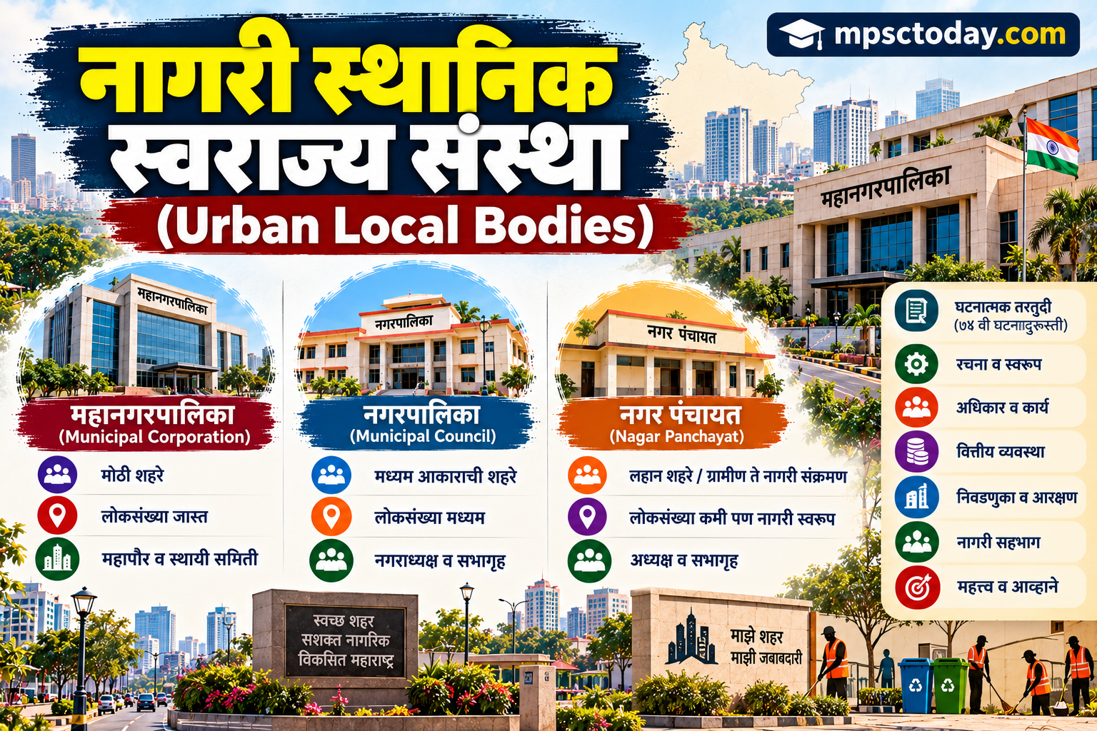 नागरी स्थानिक स्वराज्य संस्था (Urban Local Bodies)