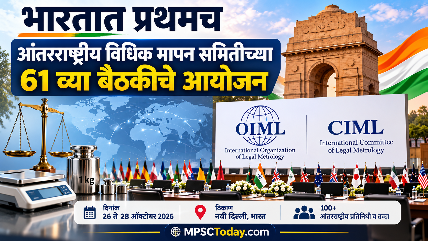 भारतात प्रथमच ६१ वी CIML बैठक २०२६ | MPSC Current Affairs