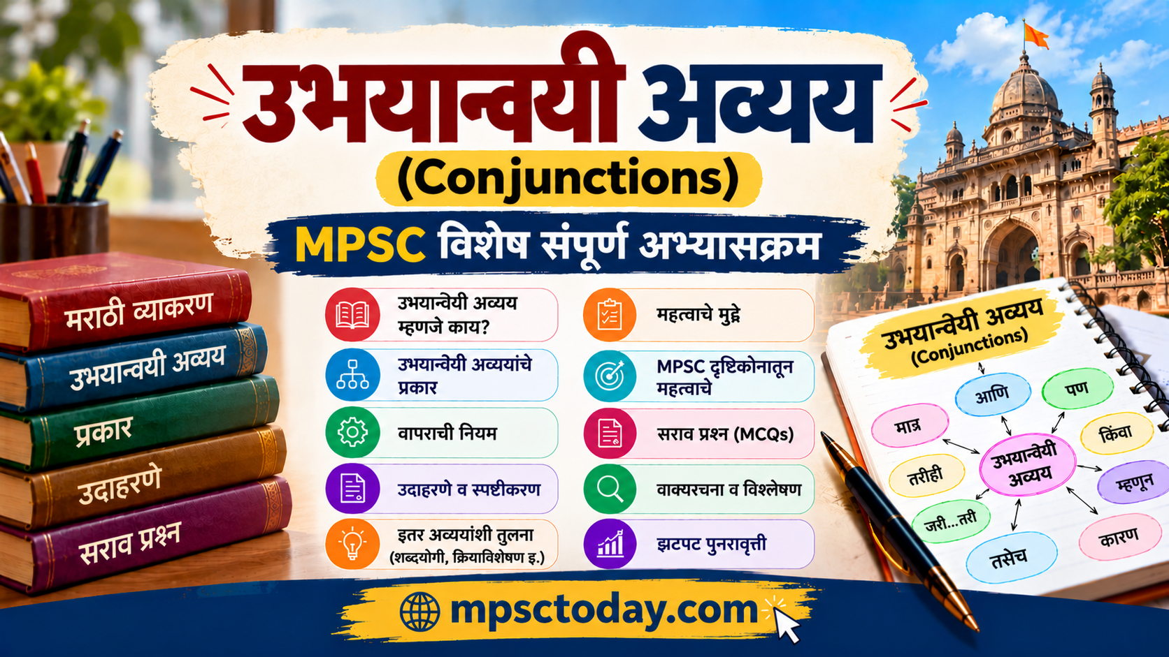 उभयान्वयी अव्यय (Conjunctions) – MPSC विशेष संपूर्ण अभ्यासक्रम