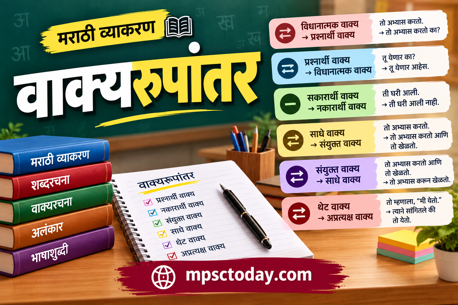 वाक्यरूपांतर (Sentence Transformation) – MPSC विशेष संपूर्ण अभ्यासक्रम