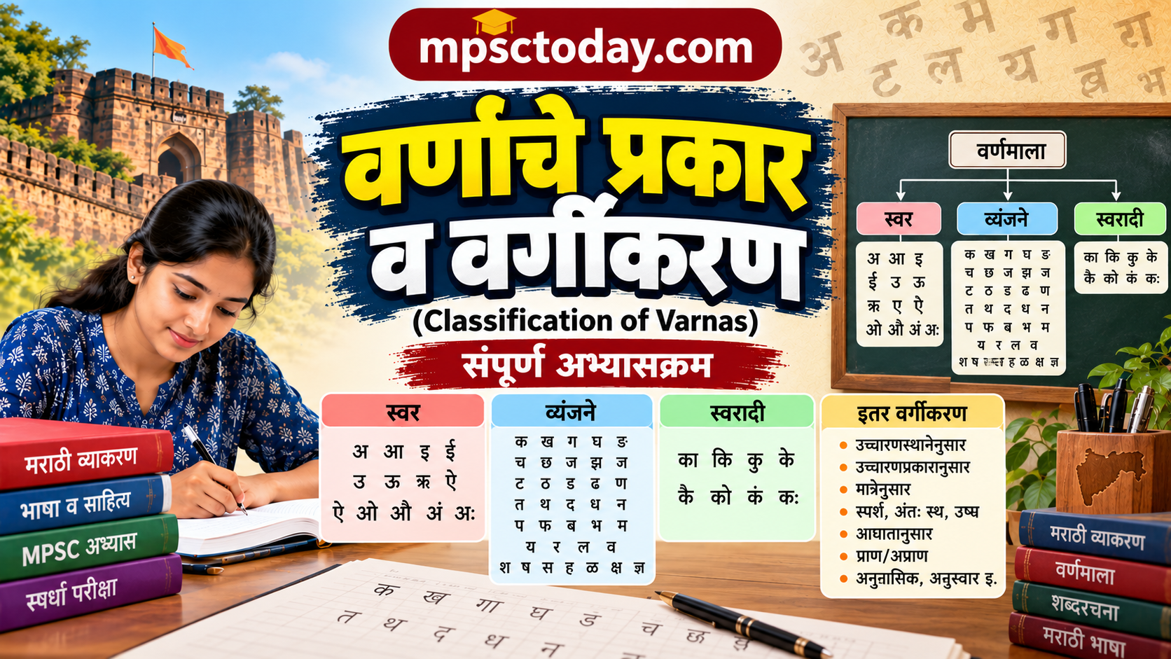 वर्णांचे प्रकार व वर्गीकरण (Classification of Varnas) – संपूर्ण अभ्यासक्रम