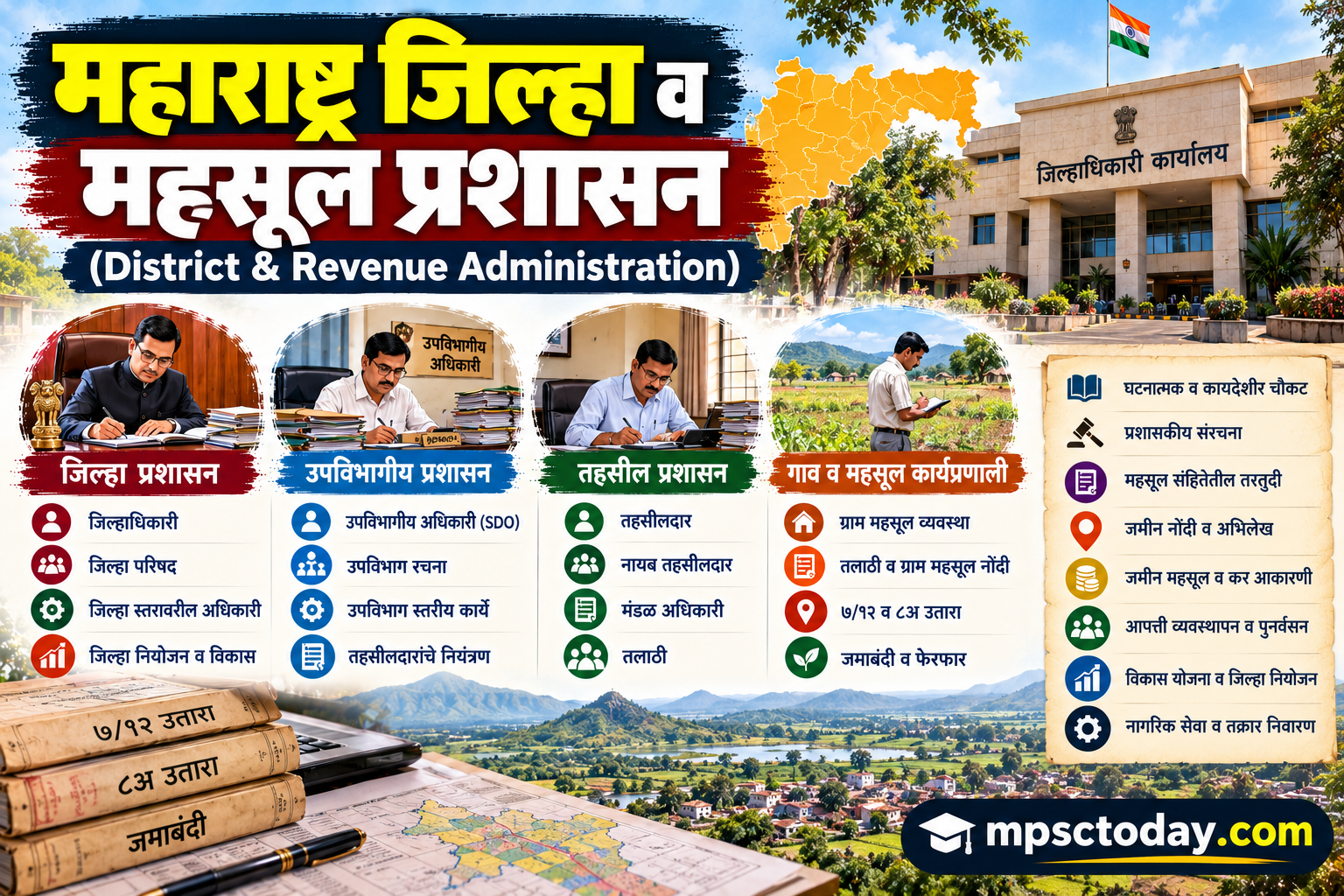 महाराष्ट्र जिल्हा व महसूल प्रशासन (District & Revenue Administration)
