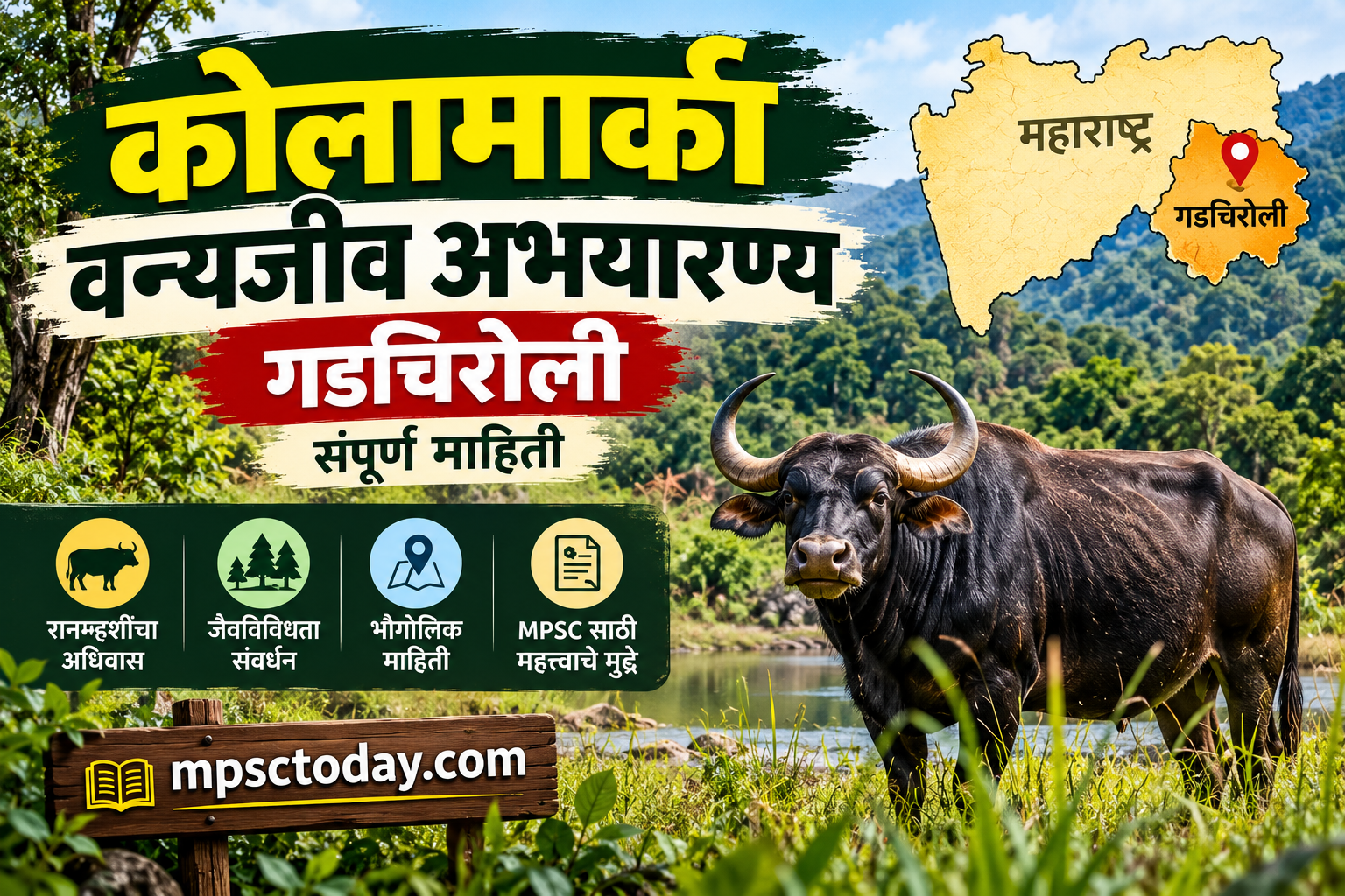 कोलामार्का वन्यजीव अभयारण्य, गडचिरोली - संपूर्ण माहिती